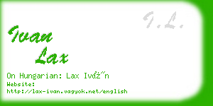 ivan lax business card